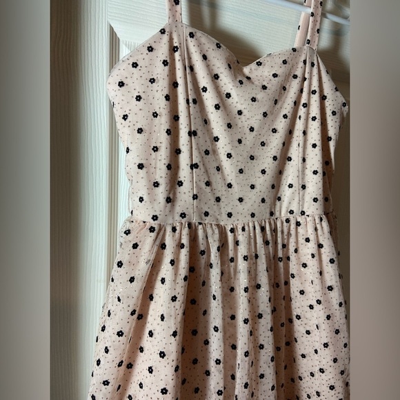 Girls my michelle Sleeveless Glitter Pink Black Floral Polka Dot Party Dress 16 - Picture 2 of 9